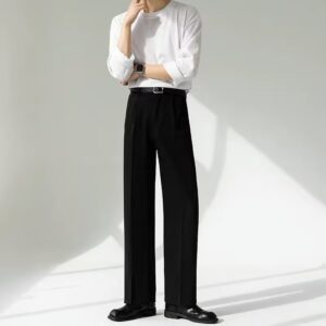 Elian Draped Straight Trousers