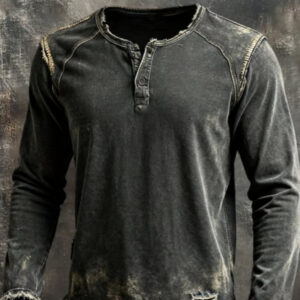 Wesley Three-Button Printed Sweatshirt